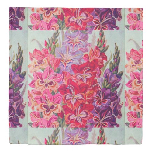 Gladiolas in Bloom Duvet Cover