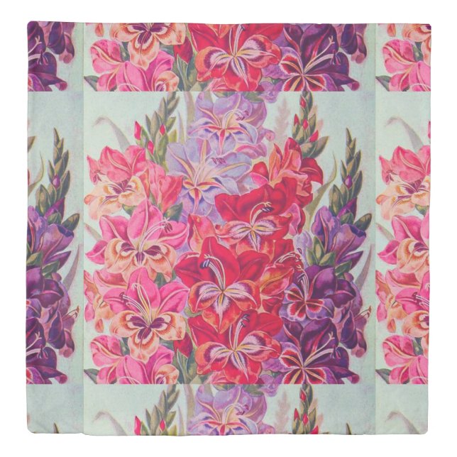 Gladiolas in Bloom Duvet Cover (Front)
