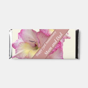 Gladioli Editable 73rd Wedding Anniversary Hershey Bar Favors