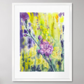 Gladiolus And Calla Flowers Framed Art