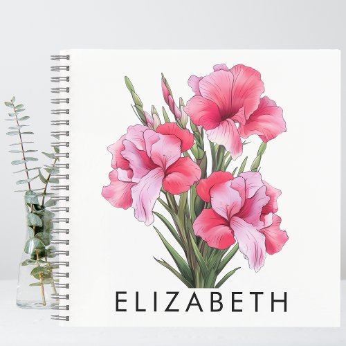 Gladiolus Birth Month Flower Personalized For Her Notebook