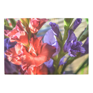 Gladiolus flowers in full bloom metal print