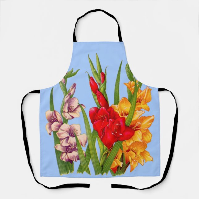 gladiolus flowers print apron (Front)