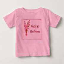 Gladiolus Flowers Watercolor Art August Birthday 