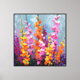 Gladiolus Glow Abstract Floral Canvas Print