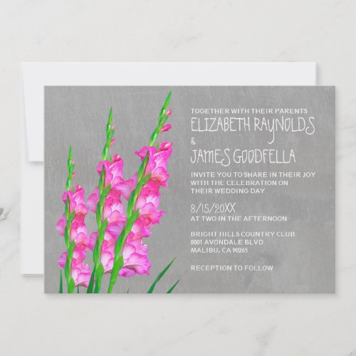 Gladiolus Wedding Invitations