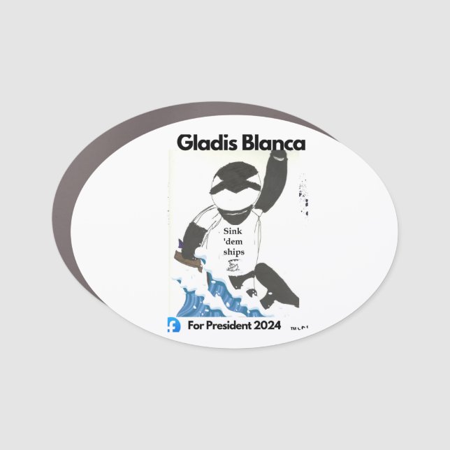 Gladis the Orca-magnetic bumper sticker Car Magnet (Front)