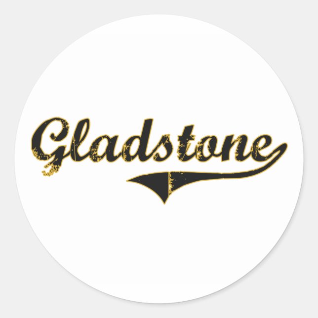 Gladstone Missouri Classic Design Round Sticker (Front)