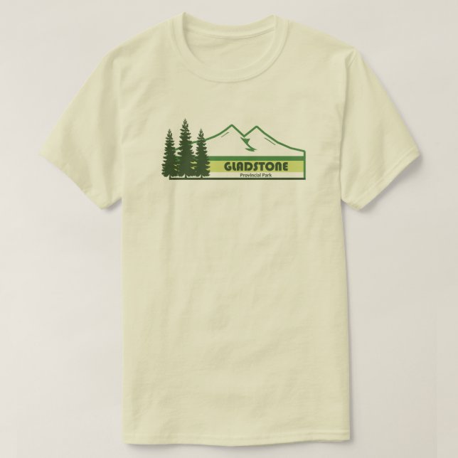 Gladstone Provincial Park Green Stripes T-Shirt (Design Front)