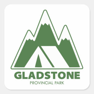 Gladstone Provincial Park Mountains Camping Square Sticker