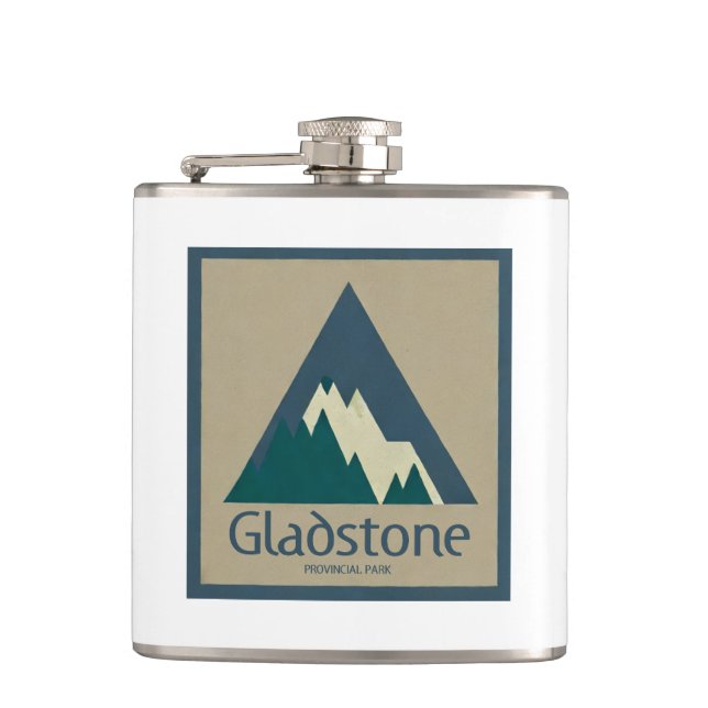 Gladstone Provincial Park Rustic Flask (Front)