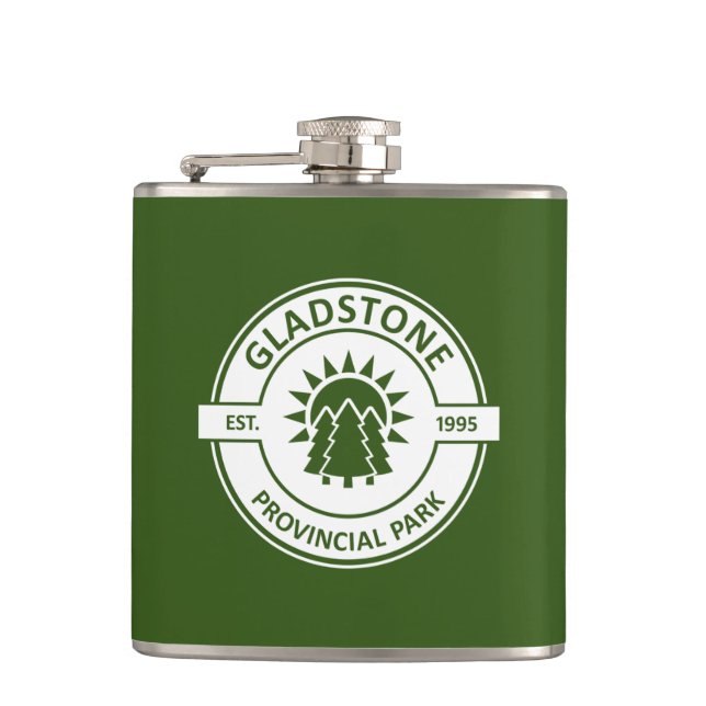 Gladstone Provincial Park Sun Trees Flask (Front)