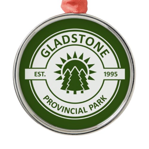 Gladstone Provincial Park Sun Trees Metal Ornament