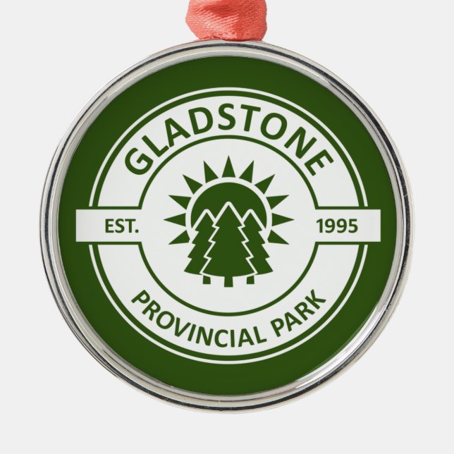 Gladstone Provincial Park Sun Trees Metal Ornament (Front)