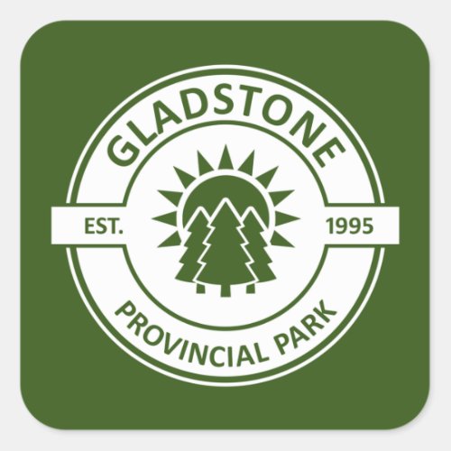 Gladstone Provincial Park Sun Trees Square Sticker