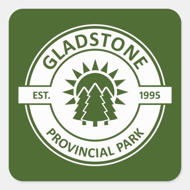 Gladstone Provincial Park Sun Trees Square Sticker (Front)