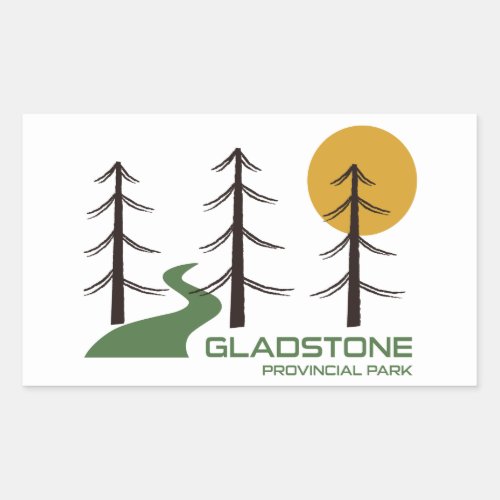 Gladstone Provincial Park Trail Rectangular Sticker