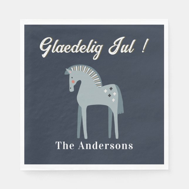 Glædelig Jul  | Merry Christmas in Danish Napkins (Front)