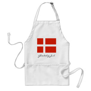 Glædelig Jul with Dannebrog Adult Apron