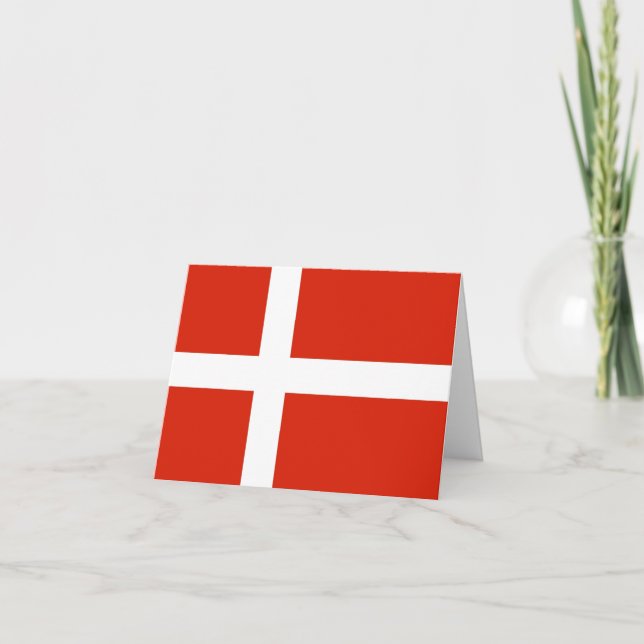 Glædelig Jul with Dannebrog Holiday Card (Front)