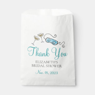 Glam 1960s Cocktail Party Bridal Shower Thank You Favor Bag