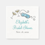 Glam 1960s Cocktail Party Hand-Illustrated Girly  Napkins
