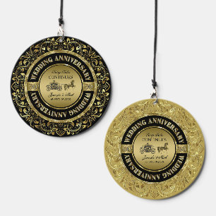 Glam 50th Wedding Anniversary-Horse & Carriage Wind Chime