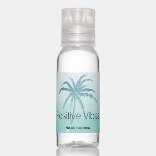 Glam Aqua Tropical Palm Tree Ombre Hand Sanitizer