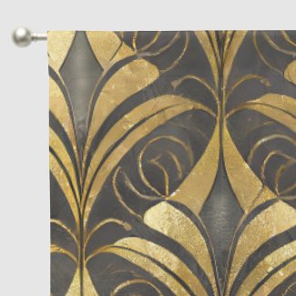 Glam Art Deco Black Gold ID1033