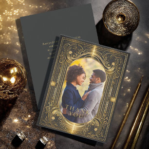 Glam Art Deco Thank You ID1033 Card