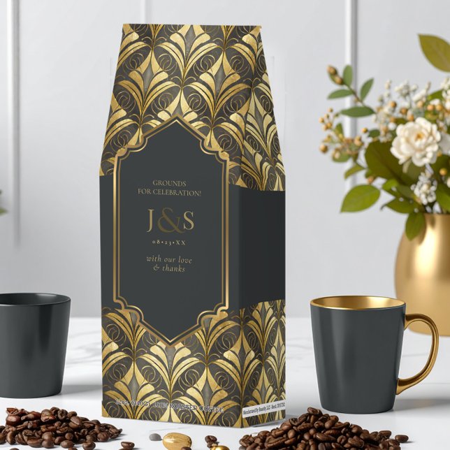 Glam Art Deco Wedding ID1033 Roasted Coffee (Creator Uploaded)