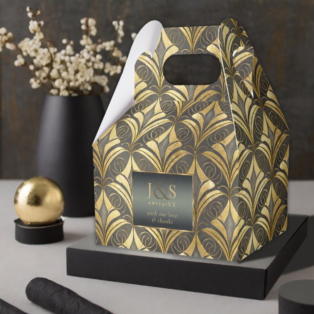 Glam Art Deco Wedding Thank You ID1033 Favor Boxes (Creator Uploaded)