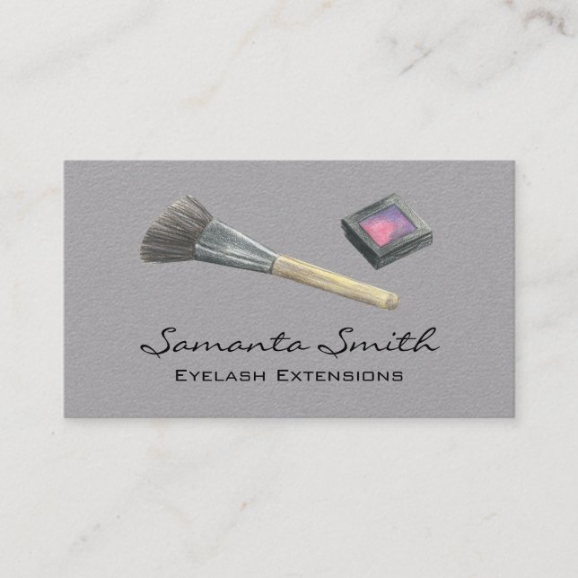 Glam Beauty Makeup Artist Eyelashes & Lips Busines Business Card (Front)