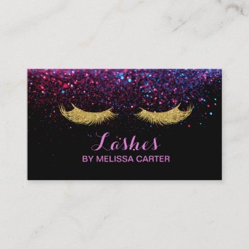 Glam Beauty Salon Makeup Artist Lash Extensions Business Card by businesscardsdepot at Zazzle