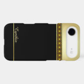 Glam Black and Gold Tone iPhone 5C Case (Back (Horizontal))