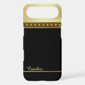 Glam Black and Gold Tone iPhone 5C Case (Back)