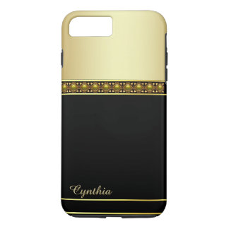 Glam Black and Gold Tone iPhone 7 Plus Case