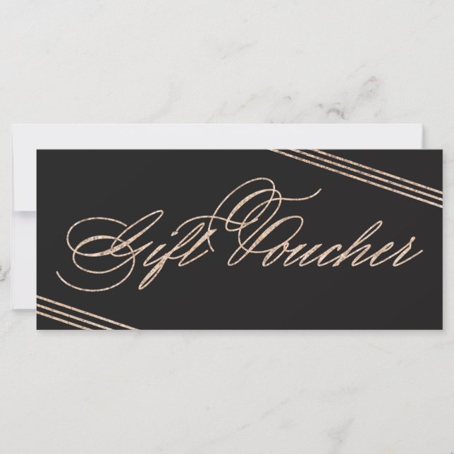 Glam Black Gold Gift Voucher 50  Photography (Front)