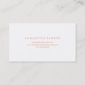 Glam Black Marble Look and Faux Rose Gold Confetti Business Card (Back)