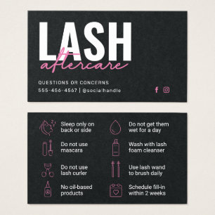 Glam Black Pink Lash Aftercare Guide