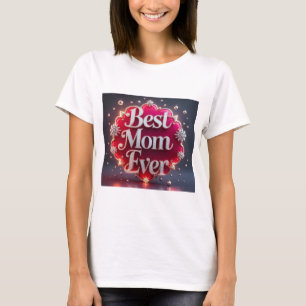 Glam Bling Silver Gold Best Mom Ever T-Shirt