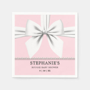 Glam Blush Pink Elegant Fancy Tiffany Baby Shower Napkins