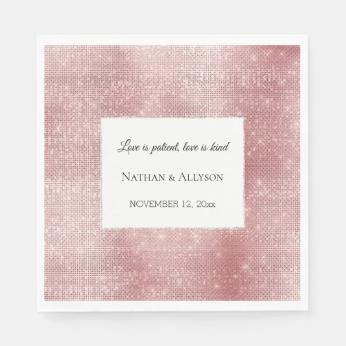 Glam Blush Pink Glitzy Sparkle Napkins