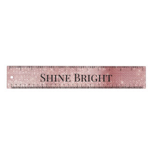 Glam Blush Pink Glitzy Sparkle Ruler