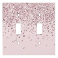 Glam Blush Pink Rose Gold Glitter Diamond Confetti