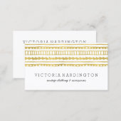 Glam Boho Chic | Faux Gold Foil Business Card (Front/Back)