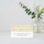 Glam Boho Chic | Faux Gold Foil Business Card (Standing Front)