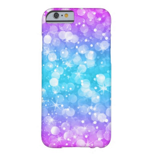 Glam Bokeh Glitter Ombre Pink  Blue GR4 Barely There iPhone 6 Case
