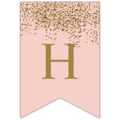 Glam Bride Pink Gold Sparkle Sprinkle Shower Party Bunting Flags | Zazzle