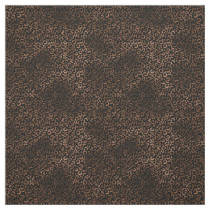 Glam Brown Black Leopard Print Fabric
